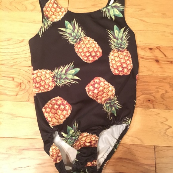 girls pineapple bathing suit